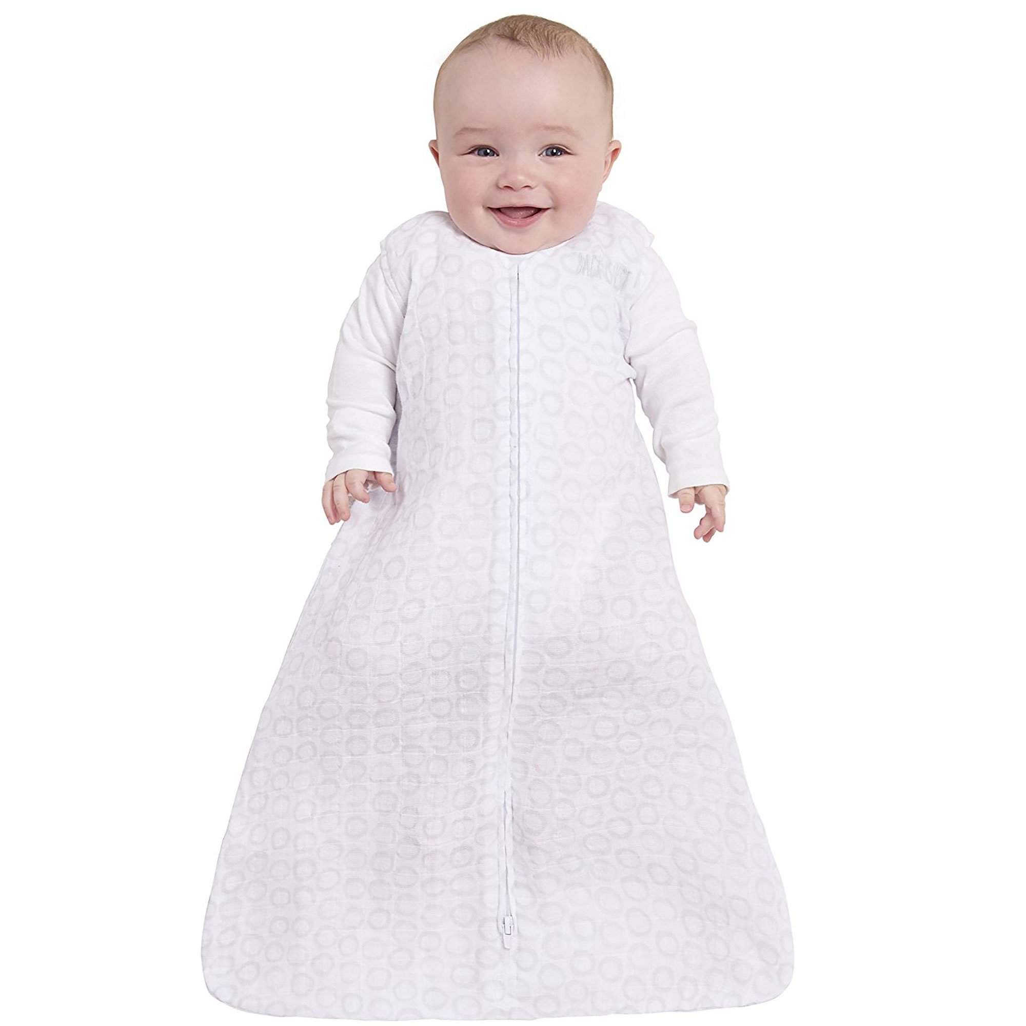 HALO 100% Cotton Sleepsack Wearable Blanket, Circles Grey, X- Large