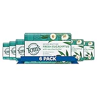 Tom's of Maine Natural Beauty Bar Soap With Raw Shea Butter, Fresh Eucalyptus, 5 oz. 6-Pack (Packaging May Vary)
