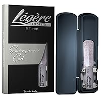 Légère Reeds Premium Synthetic Woodwind Reed, Bb Clarinet, European Cut, Strength 3.0 (BBES3.00)