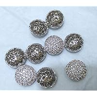 12pcs CZ Micro Pave Crystal Shamballa Beads 12mm, Micro Pave Findings Charm, Round Disc Coin Connector