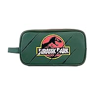 Jurassic World Wash Bag Toiletry Bag Travel Gym School Organiser Accessories Green 30th Anniversary Official Product (CyP Brands)