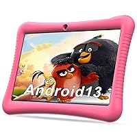 10 Inch Tablet Android 13,Tablet for Kids 3-12,Large 10.1''IPS FHD Display Tablet PC 32 GB with WiFi, Dual Camera, Bluetooth,Google GMS Certified,6000mAh Battery