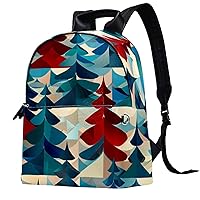 Travel Backpack for Women,Backpack for Men,Christmas Trees Plaid Pattern,Backpack