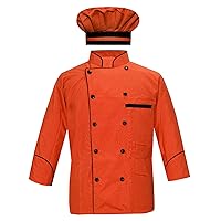 Discovered Men Chef Jacket in 10 Colours Chef Coat with Cap