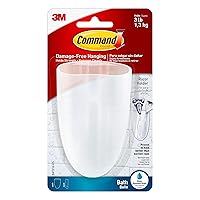 Command Bath Razor Holder, Clear Frosted, 1-Holder, 1- Water-Resistant Strip, Organize Damage-Free