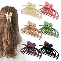 WHAVEL 6PCS Hair Clips for Women, Large Butterfly Claw Clips Strong Hold Nonslip Hair Clips for Thick Hair, Matte Hair Claws Hair Jaw Clips