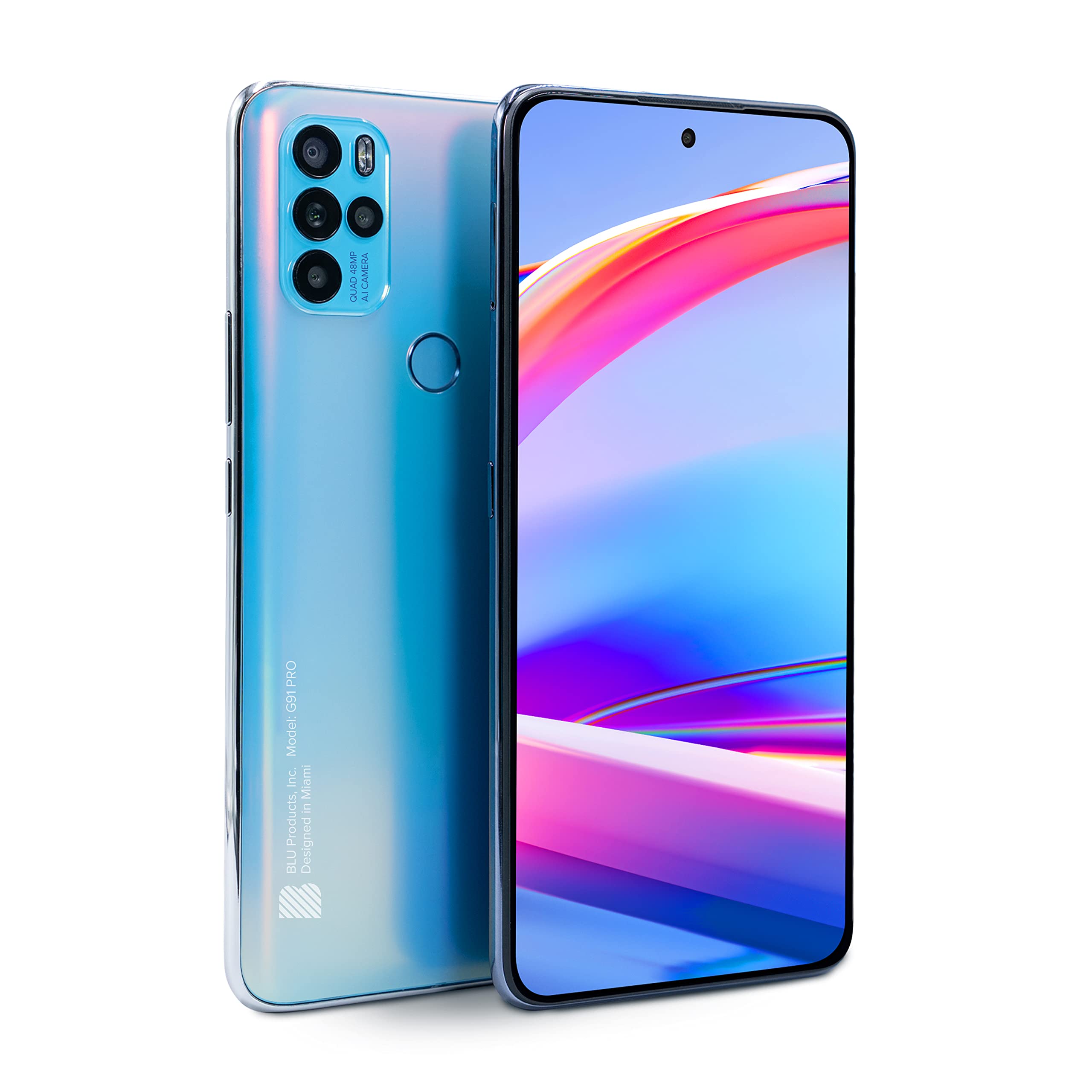 BLU G91 Pro | 2022 | 3-Day Battery | Unlocked | 6.7” Full HD+ Display | 128GB | 48MP Quad Camera | US Version | US Warranty | Moonstone