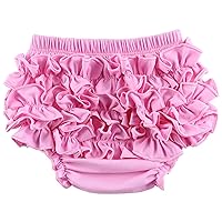 Uttpll Infant Baby Boys Girls Diaper Covers Bloomer Mesh Ruffled Tiered Bloomers Elastic Briefs Cute Cotton Baby Girl Shorts