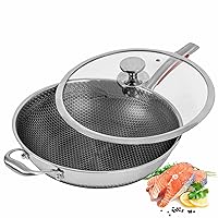 Wok Pans with Lid, 12.5
