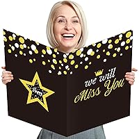 Farewell Party Decorations Jumbo Farewell Greeting Card Goodbye Card Guest Book We Will Miss You Gifts for Office Women Coworker Retirement Going Away Party Suppiles 14 x 22 Inches