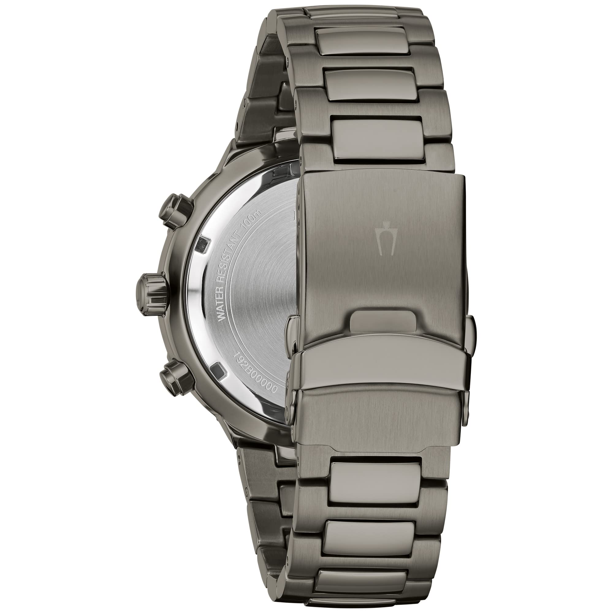 Bulova Men's Classic Sport Black Ion Plated Stainless Steel 6 Hand Chronograph Quartz Watch : 98B365
