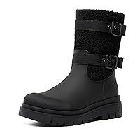 DREAM PAIRS Women's Waterproof Winter Snow Boots with Warm Comfortable Fur Lining, Anti Slip Rubber Mid-Calf Booties Outdoor