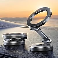 JOYROOM for Magsafe Car Mount, 360° Rotation All-Metal Magnetic Phone Holder for Car, Strong Magnets Hands Free iPhone Car Holder Mount for Dashboard Fit for iPhone 15 14 13 Pro Max Plus