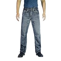 Men’s Fashion Bootcut Blue Jeans Regular Fit Mens Work Pants
