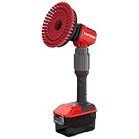 CRAFTSMAN V20 Cordless 2-in-1 Power Scrubber Kit, Multi-Purpose, Includes Bristle Brush, 2Ah Battery, V20 Battery Charger, and 60.5 in. Telescoping Pole (CMCPS520D1)