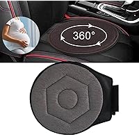 360 Degree Swivel Seat Cushion for Car/Portable Rotating Memory Foam Car Seat Pad/ Non-Slip Auto Round Disc Rotary Chair Cushions Pad for Elderly or Those with Limited Mobility (Grey)