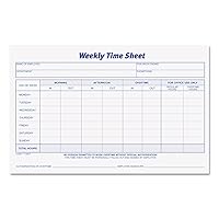 TOPS Weekly Employee Time Sheet, 8.5 x 5.5 Inches, 100 Sheets per Pad, 2 Pads/Pack (30071) - Purple; White