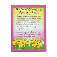 “For Her” Magnet with Easel Back—Gift for a Mom, Daughter, Sister, Friend, Wife Grandmother, or Any Woman, 4.9 x 3.6 Inches (To a Beautiful, Courageous, Outstanding Woman)