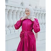 The Drop Women's Magenta Front Tie Maxi Dress by @withloveleena