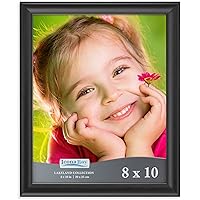 Icona Bay 8x10 (20x25 cm) Black Picture Frame, Contemporary Photo Frame 8 x 10, Composite Wood Frame for Walls or Table Top, Lakeland Collection