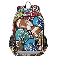 American Football School Backpack College Bookbag for Teen Students, Lightweight Kids School Book Bags (Color-020)