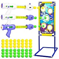 Shooting Games Toys for Boys 3 Packs Foam Ball Air Toy Guns with Shooting Target, 48 Foam Balls, Gifts for Boys Age 5 6 7 8 9 10+, Compatible with Nerf Gun Toy