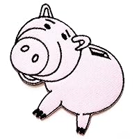 Nipitshop Patches Pig Farm Animal Cartoon Kid Patch Embroidered DIY Patches Cute Applique Sew Iron on Kids Craft Patch for Bags Jackets Jeans Clothes