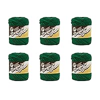 Lily Sugar'N Cream Dark Pine Yarn - 6 Pack of 71g/2.5oz - Cotton - 4 Medium (Worsted) - 120 Yards - Knitting/Crochet