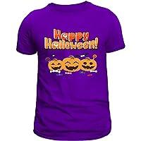 Pumpkin Happy Halloween Thanksgiving Christmas Funny Happy Halloween Unisex Heavy Cotton Tee T-Shirt