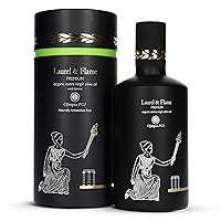 Laurel & Flame Olympia PGI Olive Oil Extra Virgin - Polyphenol Rich (706 MG/KG) - USDA Organic - Multiple Award Winning – 60X Hydroxytyrosols - Early Harvest - Cold Pressed (500 ml/16.9 fl oz)
