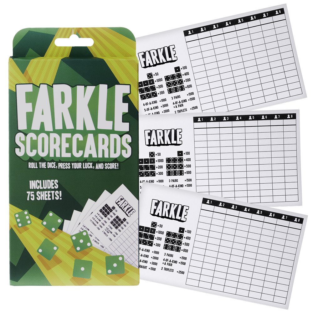 BRY Farkle Game Replacement Scorecards - Large 75 Page Booklet!