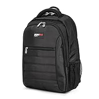 Mobile Edge SmartPack Laptop Backpack for Men and Women, Compatible with Mac 16-17 Inch Laptops, Travel Computer Bag, Super Lightweight, Water-Resistant Exterior, Black