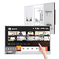 Soulaca 27 inches Smart Mirror TV Waterproof Touchscreen Panel Built-in WiFi Bluetooth Android 11 New Model 2024 Magic LED Television