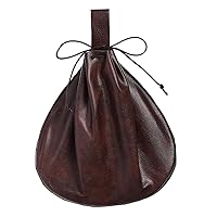 BLESSUME Medieval Pouch Drawstring Bag Renaissance Viking Costume Belt Pouch Waist Bag (Brown 5)