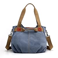 Canvas Handbags Women Vintage Shoulder Bags Top Handle Bag Messenger Crossbody Tote Bag for Shopping Office Holiday