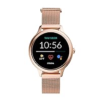 Fossil Women's Gen 5E 42mm Stainless Steel Touchscreen Smartwatch with Alexa, Speaker, Heart Rate, Activity Tracking and Smartphone Notifications