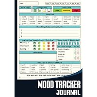 Mood Tracker Journal: Daily Wellness and Mental Health Diary with Prompts - Relieving Stress, Depression and Anxiety - Mood Tracker for Women, Men and Teens