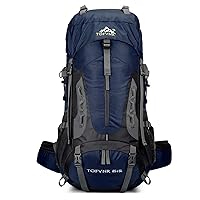 70L Large Camping Hiking Backpack, Light Hiking Large Capacity Outdoor Sports Hiking Bag Waterproof (Dark blue)