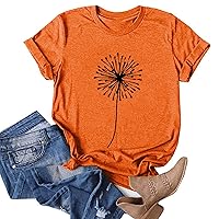 Spring Tops for Women 2024,Summer Fashion Sunflower Tops Shirts Casual Short Sleeve Round Neck Tunic Blouse Tees Flowy Shirts for Women Basic Tees for Women Womens Shirts and Blouses ZL144