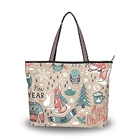 Winter Elements Shoulder Bag Top Handle Tote Bag Handbag for Women