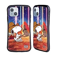Head Case Designs Officially Licensed Peanuts Nebula Horse Riding Snoopy Space Cowboy Hybrid Case Compatible with Apple iPhone 14