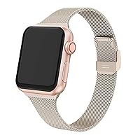 Milan Metal Watch Band for Apple Watch Bands 45mm 41mm 38mm 40mm 42mm 44mm Bracelet for iWatch 7/6/5/4/3/2/1 Series (Color : Champagne Gold, Size : 38mm)