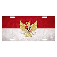 Indonesia Flag License Plate Sang Saka Merah Putih Patriotic Emblem Coat Version #3