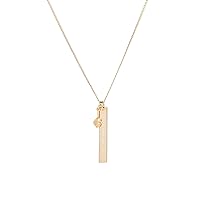 22K Rose Gold Necklace Charm with Heart Pendant Necklace