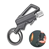 YUSUD Permanent Match, Flint Fire Starter Never Ending Match Keychain Lighter with Bottle Opener, Forever Waterproof Matches Strike Anywhere, Survival Cool Lighters for Camping