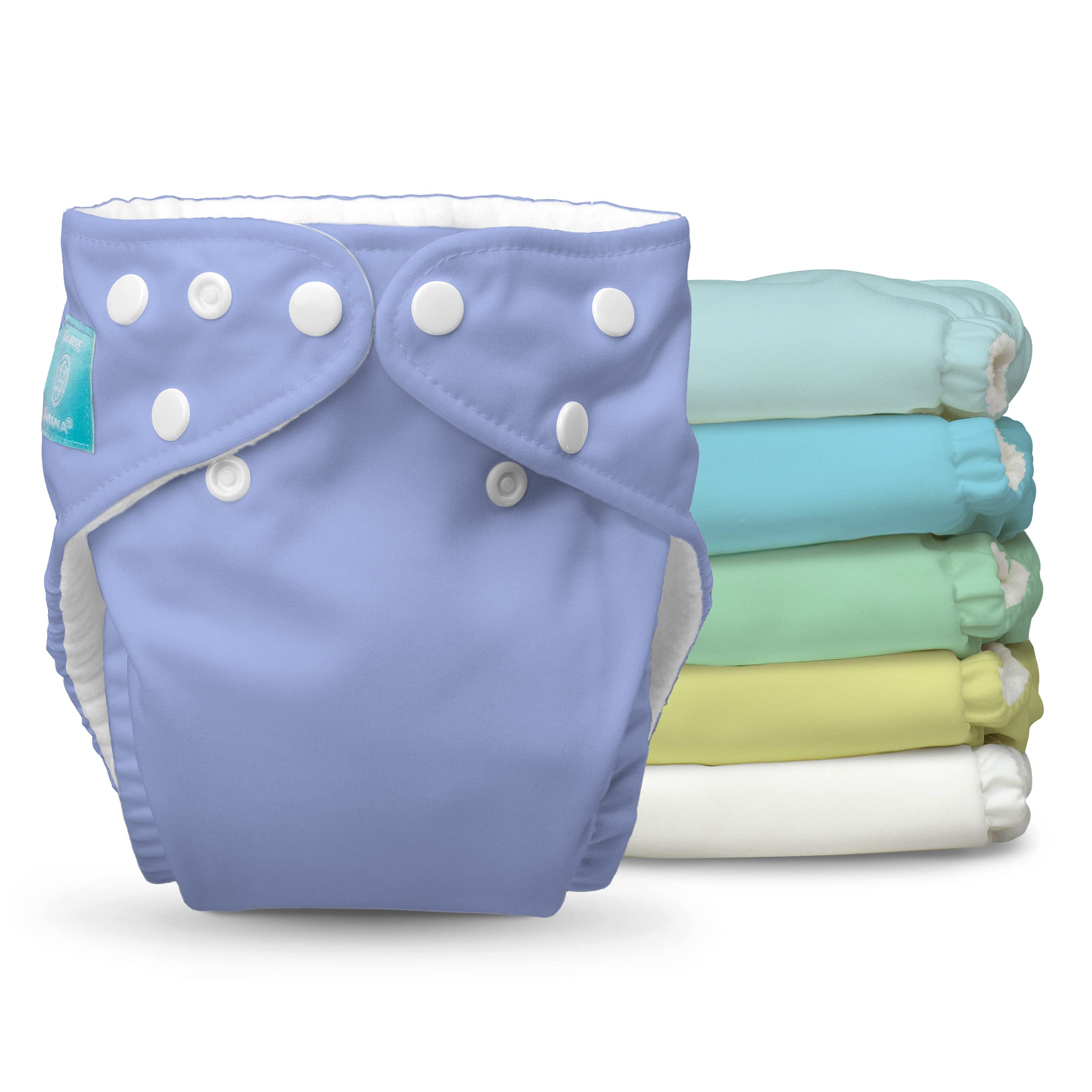 Charlie Banana Baby 2-in-1 Reusable Fleece Cloth Diapering System, Reusable and Washable, 6 Diapers and 12 Inserts, One Size, Unisex Pastel