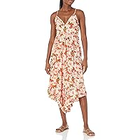 Angie Women's Floral Short Sleeve Maxi Dress, Navy