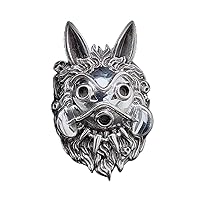 Princess Mononoke Wolf Mask Ring - 925 Sterling Silver 12.5