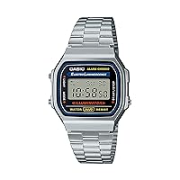 CASIO A168WA-1YES Men's Watch, Stainless Steel Resin, 30 m, Digital Date, Light, Alarm, Black