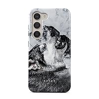 BURGA Phone Case Compatible with Samsung Galaxy S23 - Hybrid 2-Layer Hard Shell + Silicone Protective Case -Disturbed Mind Savage Wild Wolf - Scratch-Resistant Shockproof Cover